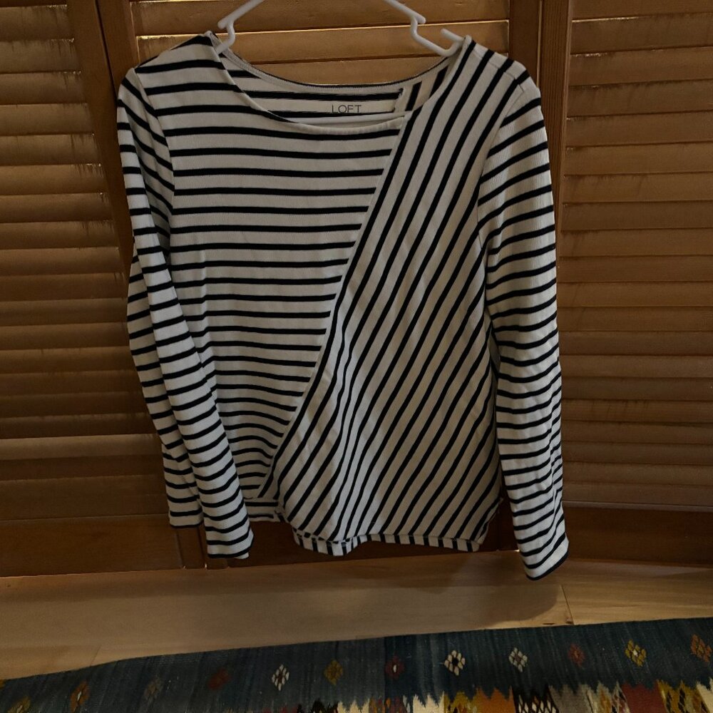 Striped 100% cotton top from LOFT
